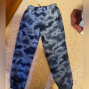 Blue tie dye sweatpants from Old Navy, Size Medium